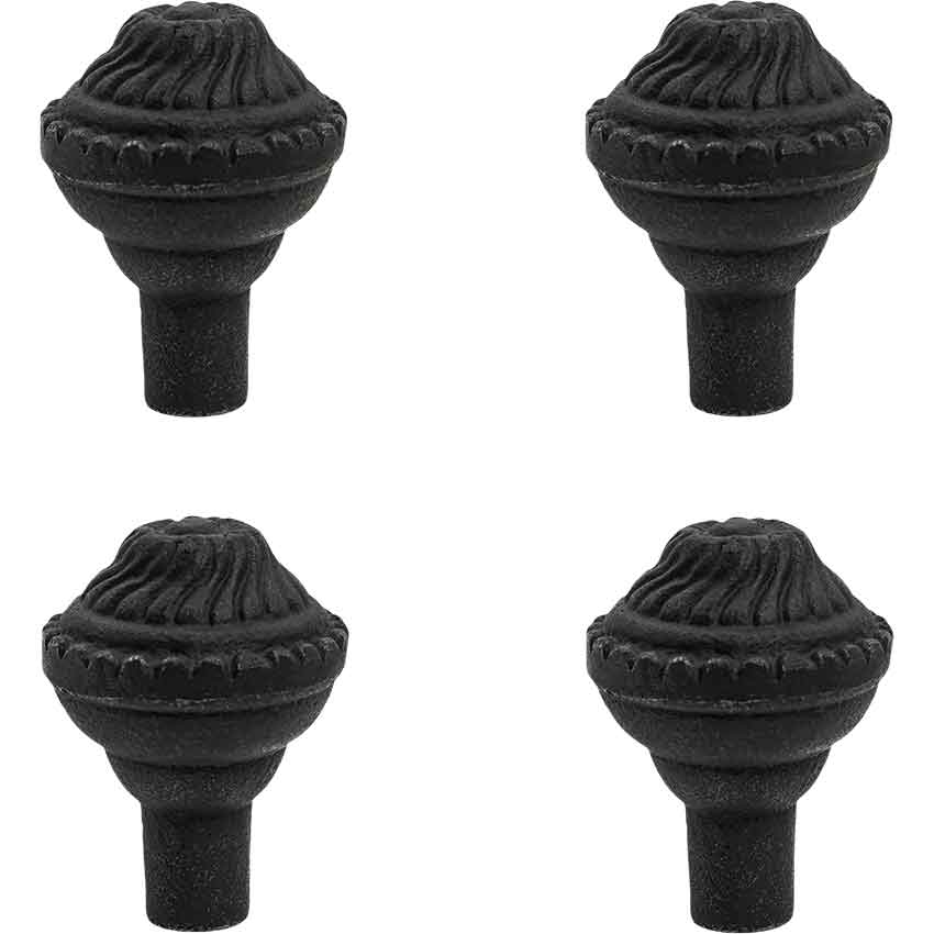 Hand Forged Victorian Style Drawer Pull - Set of 4