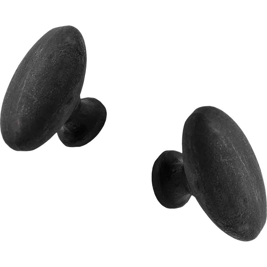 Hand Forged Large Oval Drawer Pull - Set of 4