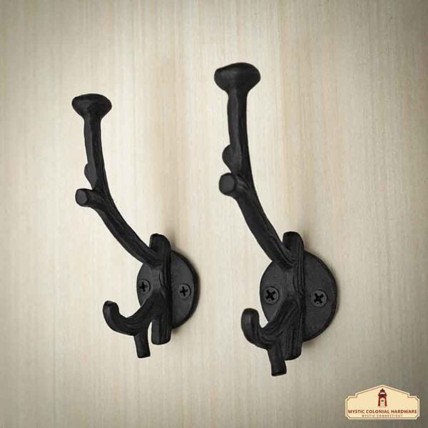 Cast Iron Branch Wall Hook - Set of 2
