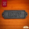 Cast Iron Exit Door Sign