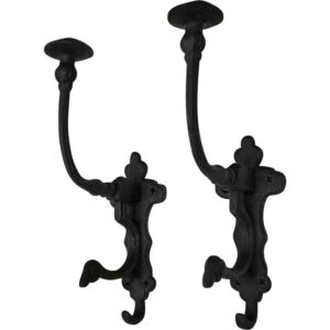 Fancy Victorian Cast Iron Wall Hook - Set of 2