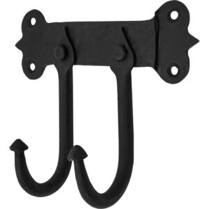 Rustic Cast Iron Wall Hook - Set of 2