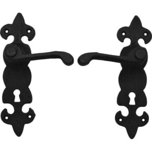 Cast Iron Fleur de Lis Door Latches - Set of 2