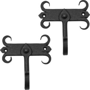 Hand Forged Gothic Fleur Wall Hook - Set of 2