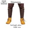 Canvas Viking Leg Wraps with Brooches - Brown