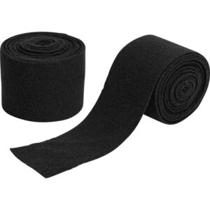 Woolen Arm Wraps with Brooches - Black