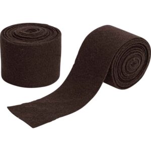 Woolen Arm Wraps with Brooches - Brown
