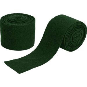 Woolen Arm Wraps with Brooches - Green