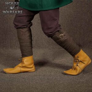 Woolen Leg Wraps with Brooches - Brown