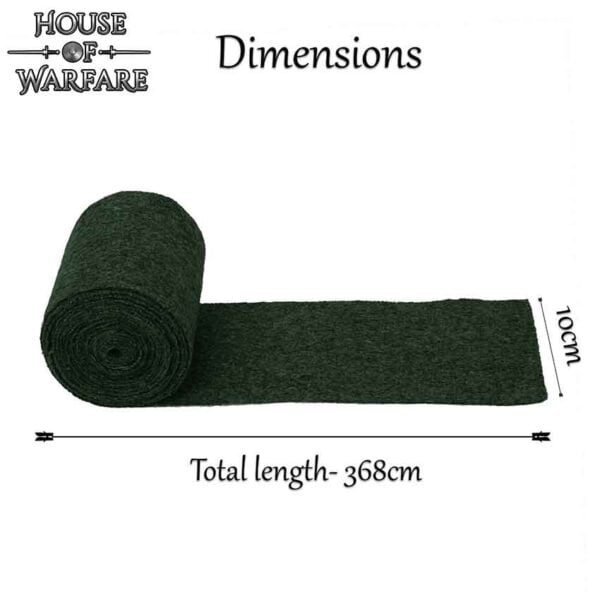 Woolen Leg Wraps with Brooches - Green