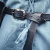 Merle Celtic Leather Belt - Dark Brown