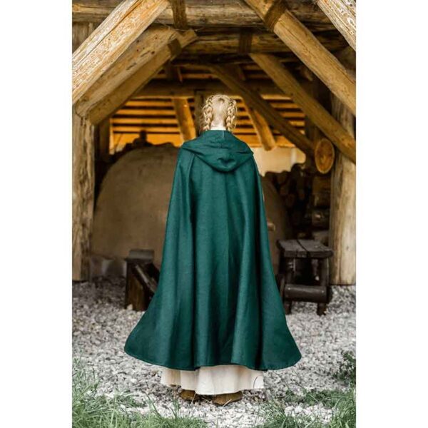 Elinor Classic Medieval Cloak - Green