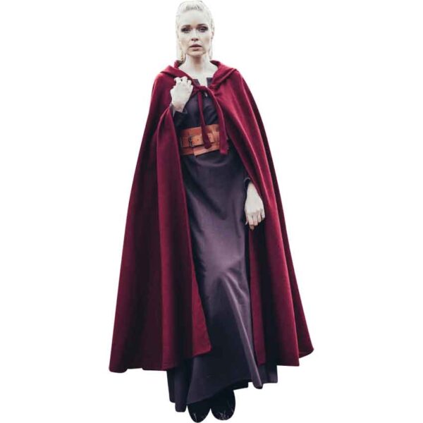 Elinor Classic Medieval Cloak - Red