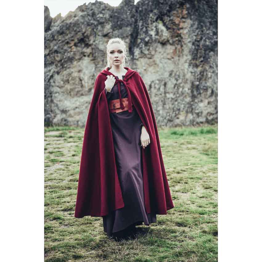 Elinor Classic Medieval Cloak - Red