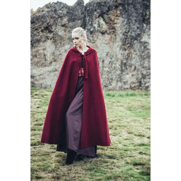 Elinor Classic Medieval Cloak - Red