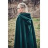 Alma Embroidered Wool Cloak - Green