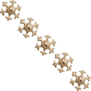 Brass Fleur Belt Accents - Set of 5