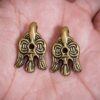 Brass Viking Raven Winingas Hooks - Set of 2