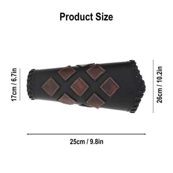 Fantasy Leather Bracers - Black