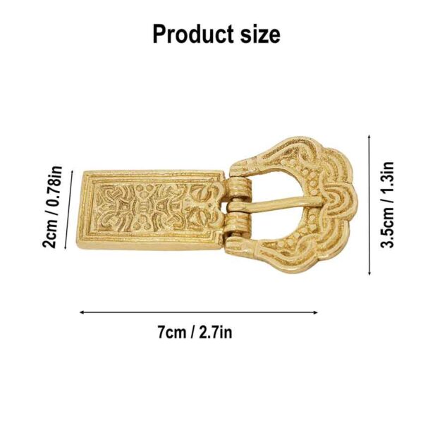 Brass Celtic Belt Buckle with Accent