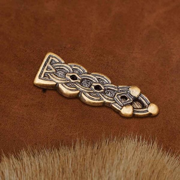 Antiqued Brass Celtic Belt Tip