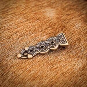 Antiqued Brass Celtic Belt Tip