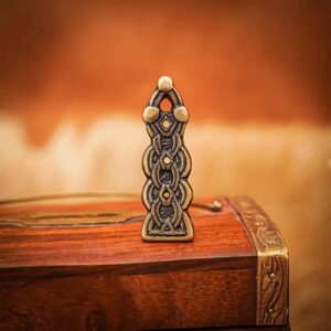 Antiqued Brass Celtic Belt Tip