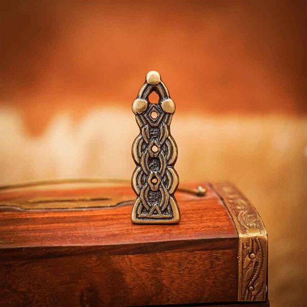 Antiqued Brass Celtic Belt Tip