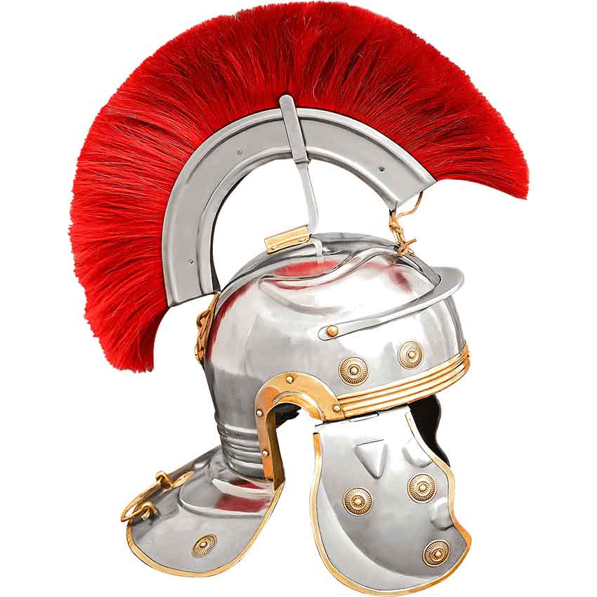 Roman Legionary Steel Helmet with Plume