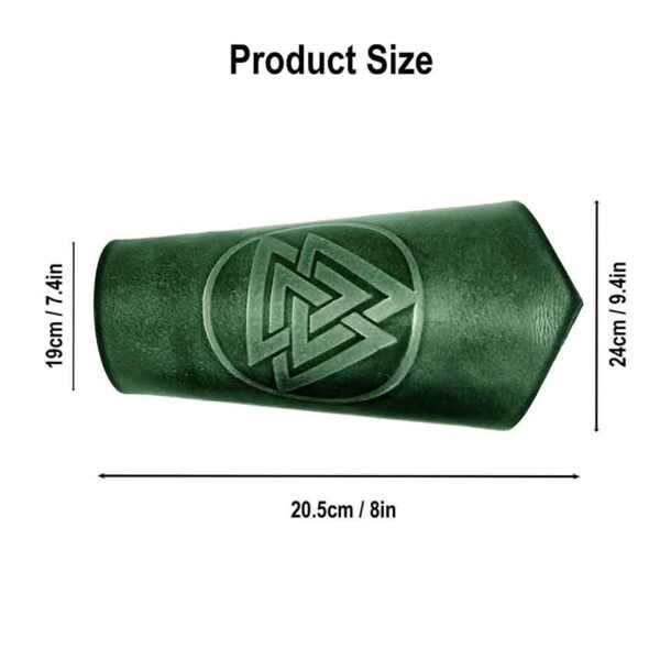 Warrior of the Realm Leather Bracers - Green