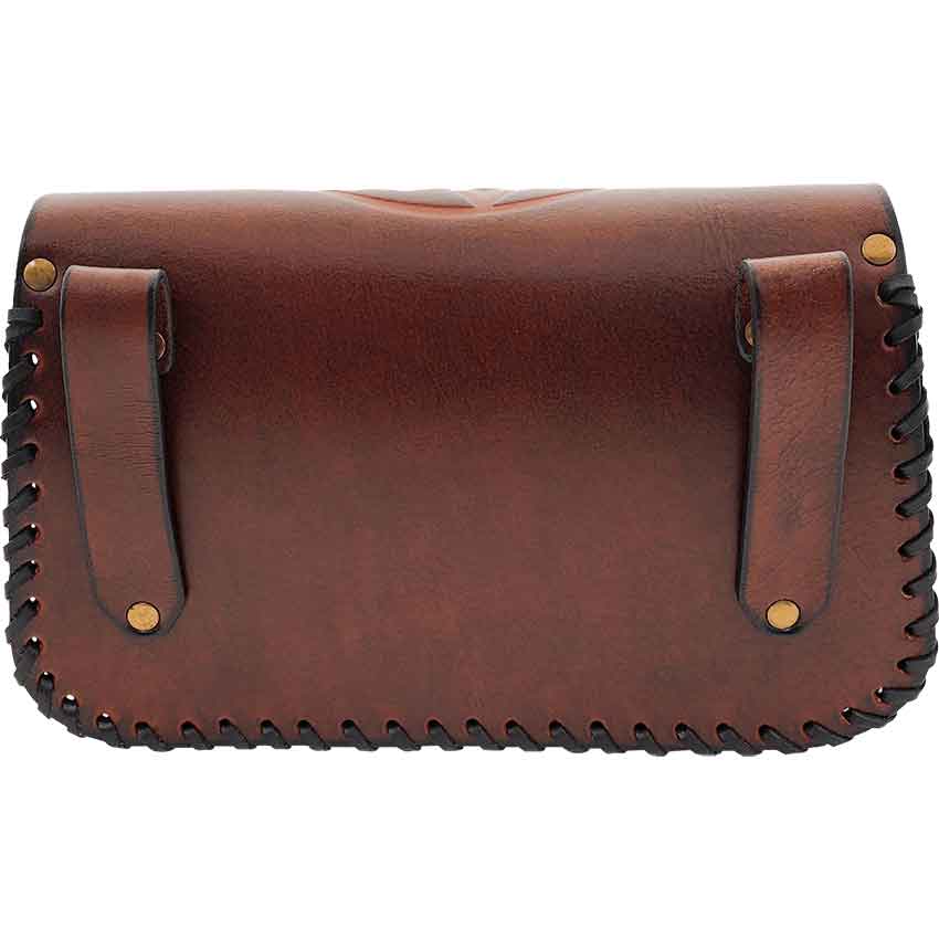Valknut Viking Leather Bag - Brown