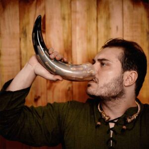 Viking Drinking Horn with Charred Specks