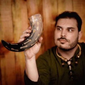 Viking Drinking Horn with Charred Specks