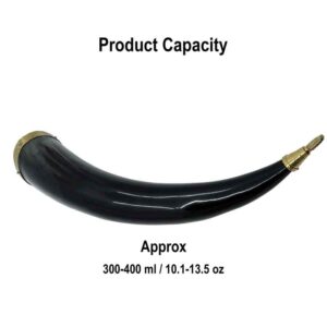 Viking Drinking Horn with Brass Fittings