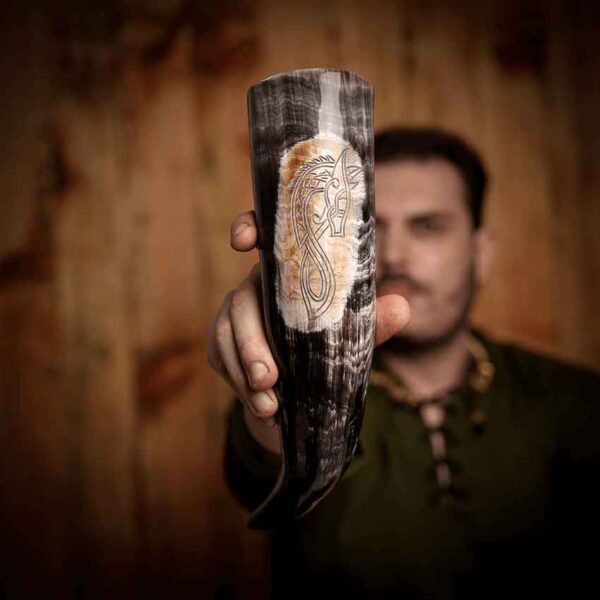 Sea Horse Drinking Horn