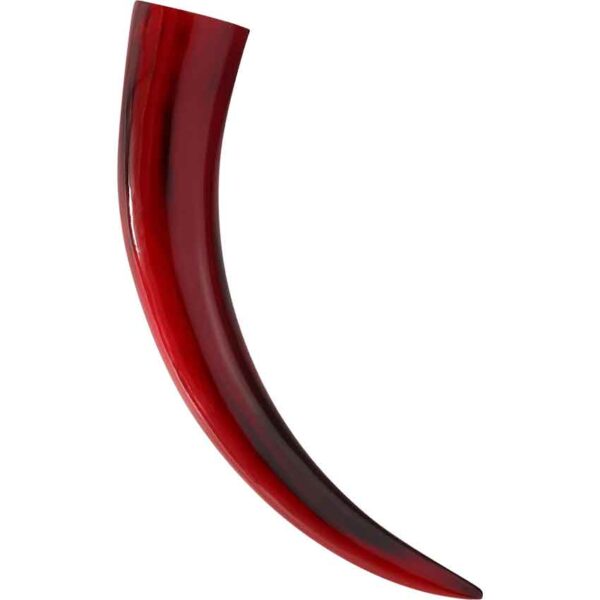 Brilliant Carmine Drinking Horn