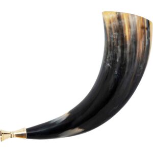 Viking Blowing Horn with Brass Mouthpiece