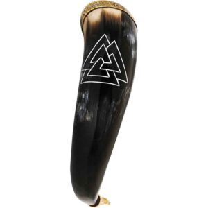 Viking Valknut Drinking Horn