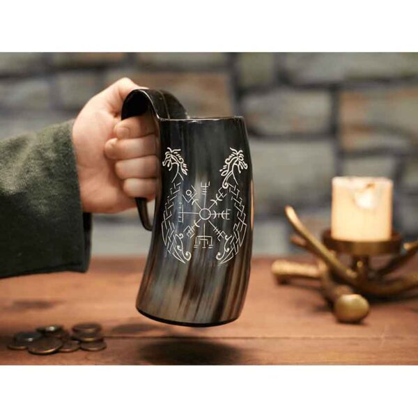 Viking Horn Vegvisir Tankard