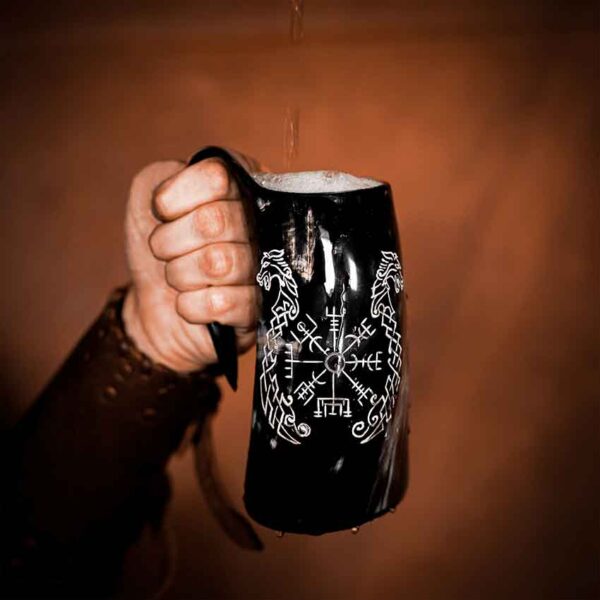 Viking Horn Vegvisir Tankard