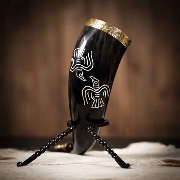 Odin’s Ravens Drinking Horn