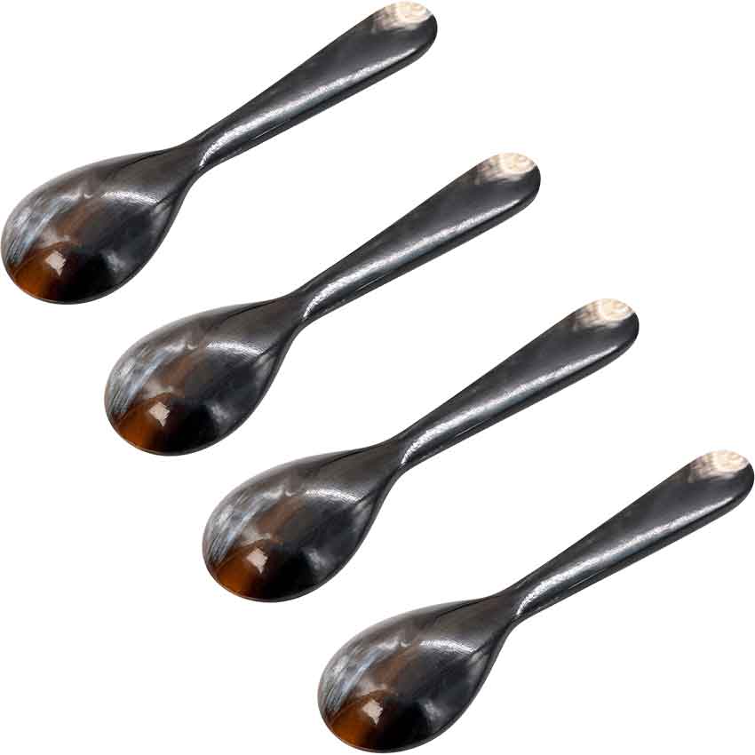 Viking Horn Spoons - Set of 4