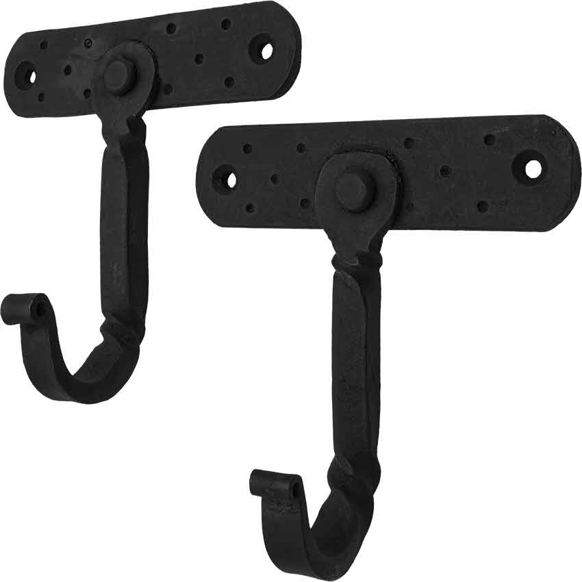 Heavy Duty Cast Iron Wall Hooks Set of 2