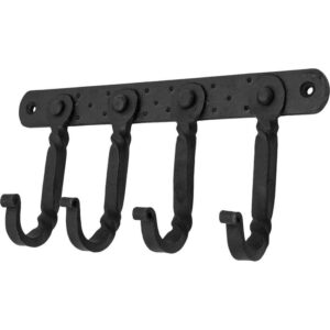 Twisted Iron Wall Hook - 4 Hooks