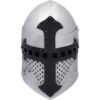 Crusader Knight Bascinet Helmet - 14 Gauge