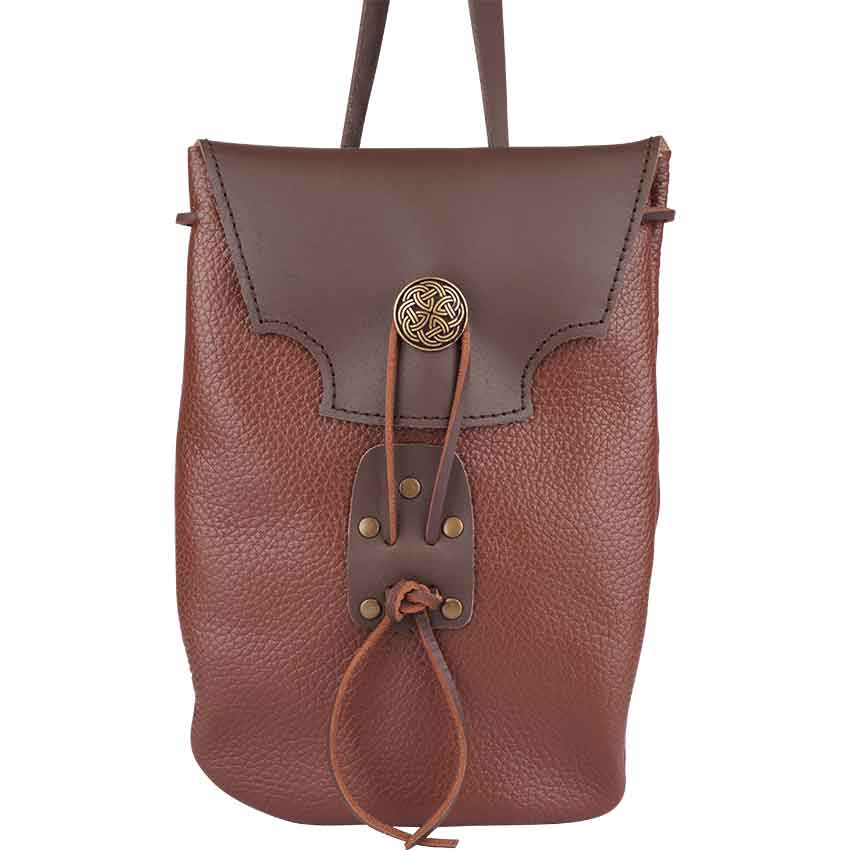 Adventurer's Leather Shoulder Bag - Brown