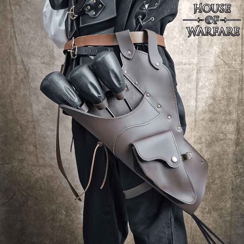 Briar Leather Belt Quiver - Brown