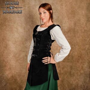 Julienne Long Suede Jerkin – Black