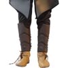 Svend Northern Warrior Leather Greaves - Brown