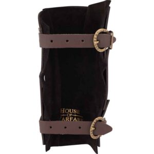 Battle Archeress Leather Bracers - Brown